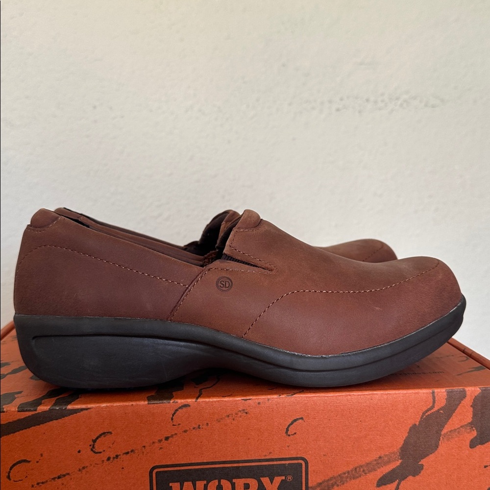 Red Wing Worx  6102 Brown Leather Occupational Loafers Slip On Comfort Size‎ 10